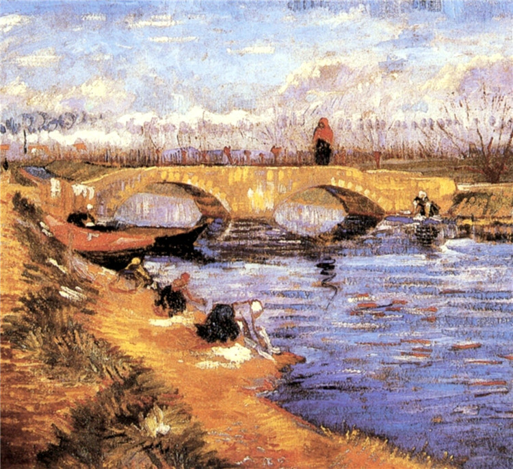 Gleize Bridge over the Vigueirat Canal Van Gogh Oil Painting